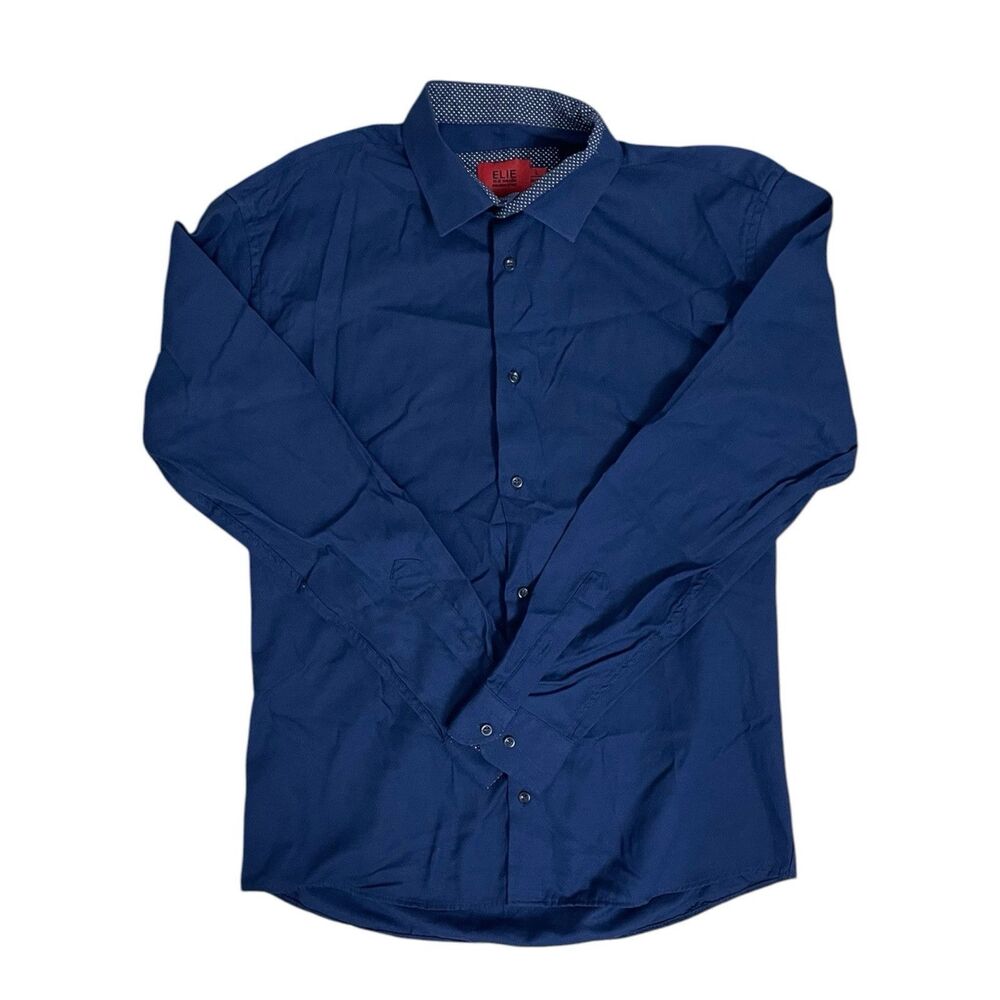 Elie Balleh Slim Fit Blue Dress Shirt Men’s L 16/16.5 Button Down